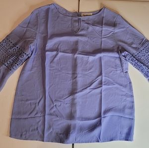 Norm Thompson Blouse Capri Blue